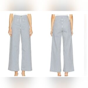 Frame Seaport Stripe Wide Leg Tailored Trousers 29